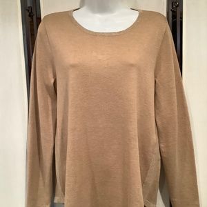 Chicos Sweater Gold shine Trimmed 0 NWT